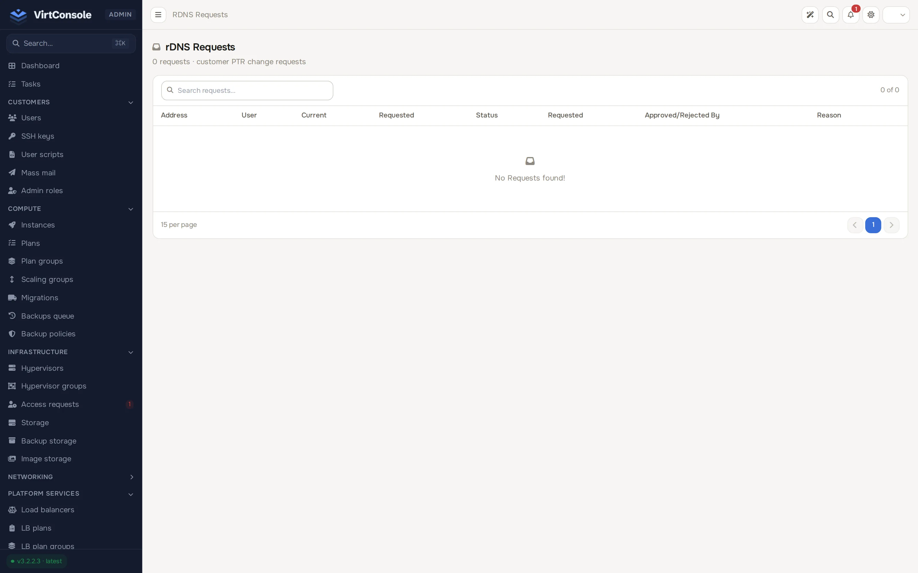 Reverse DNS requests
