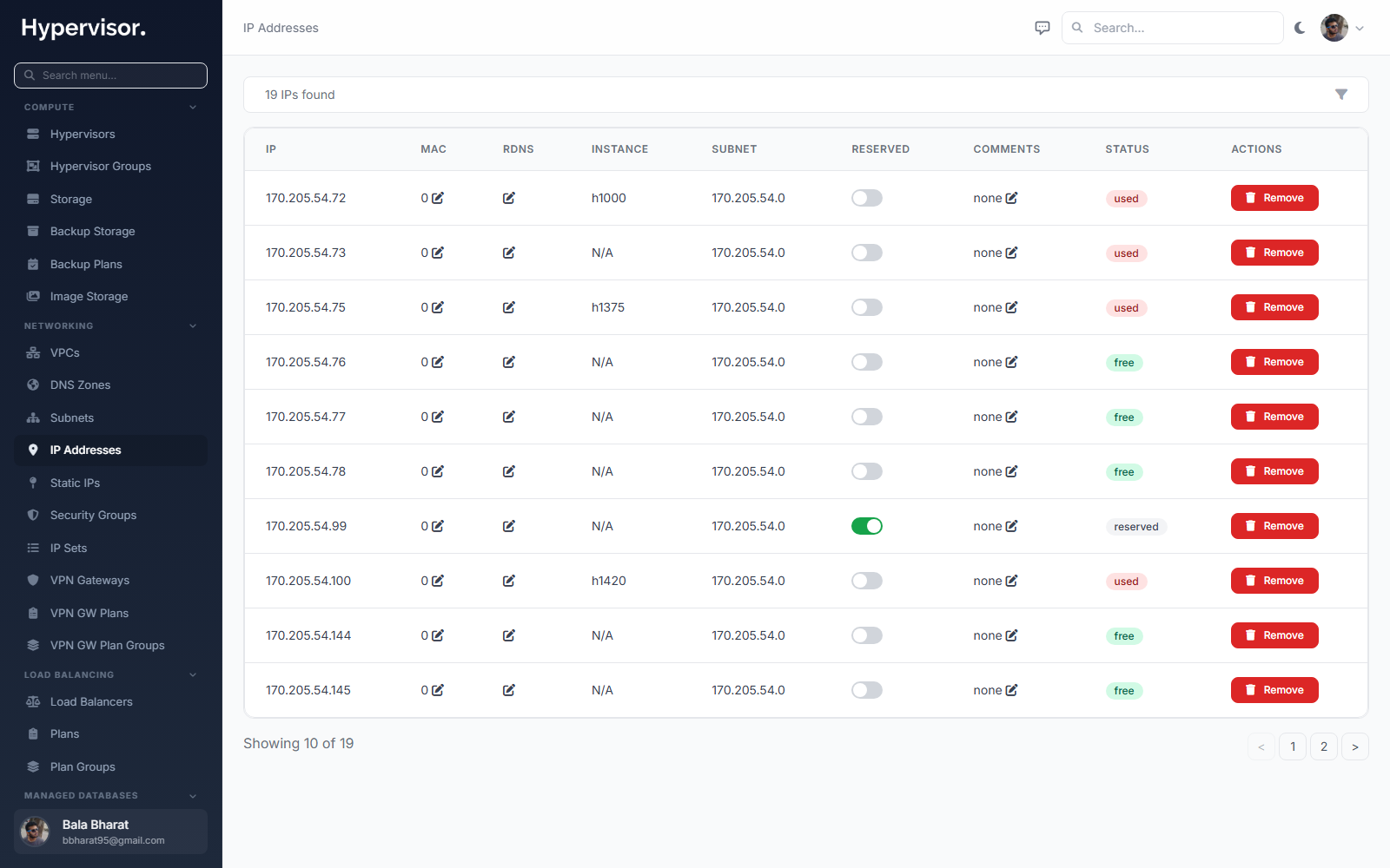 Add IP modal