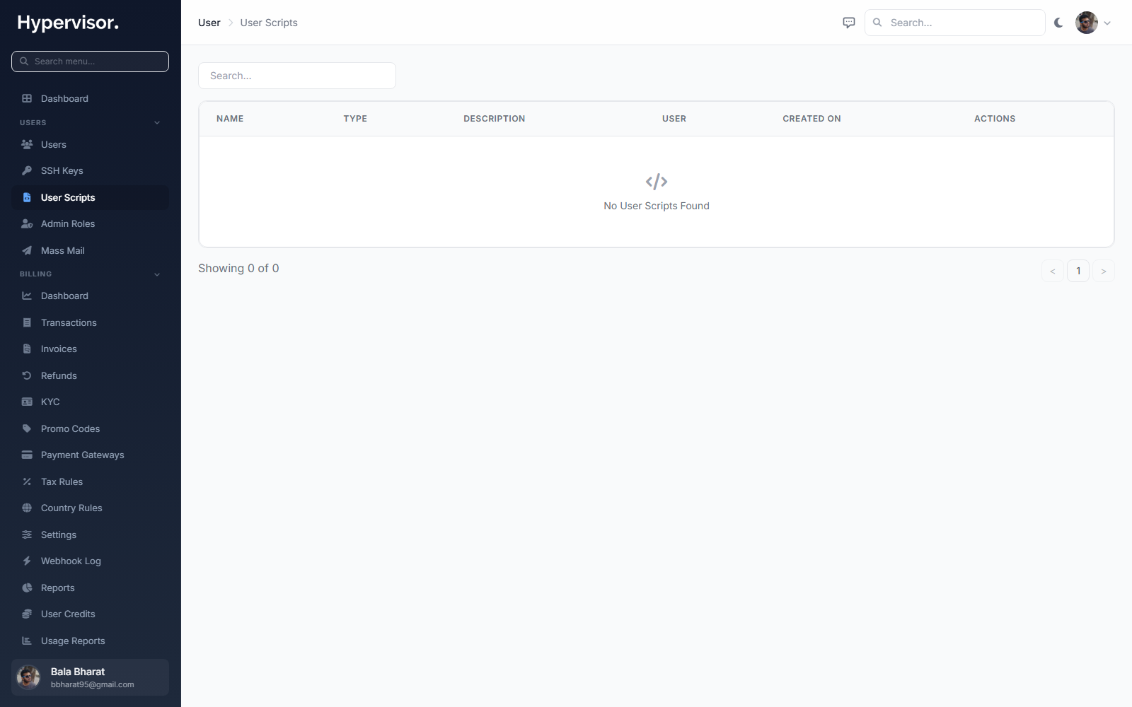 User Scripts