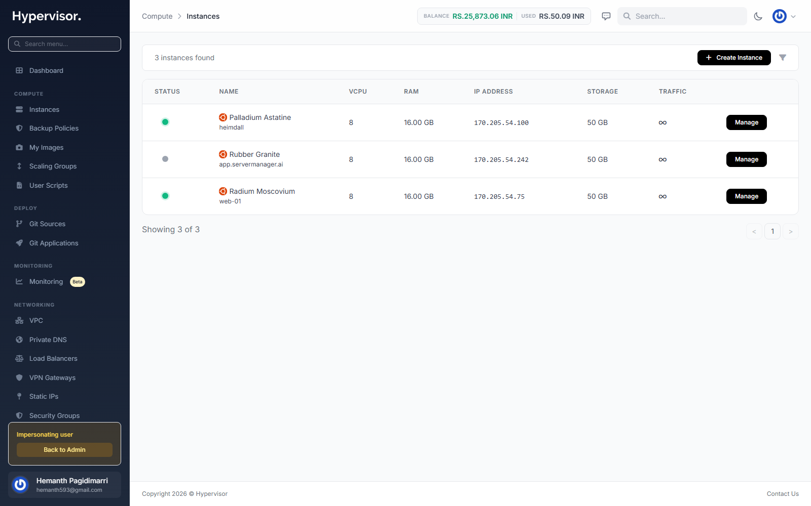Self Provisioning create button on the user panel